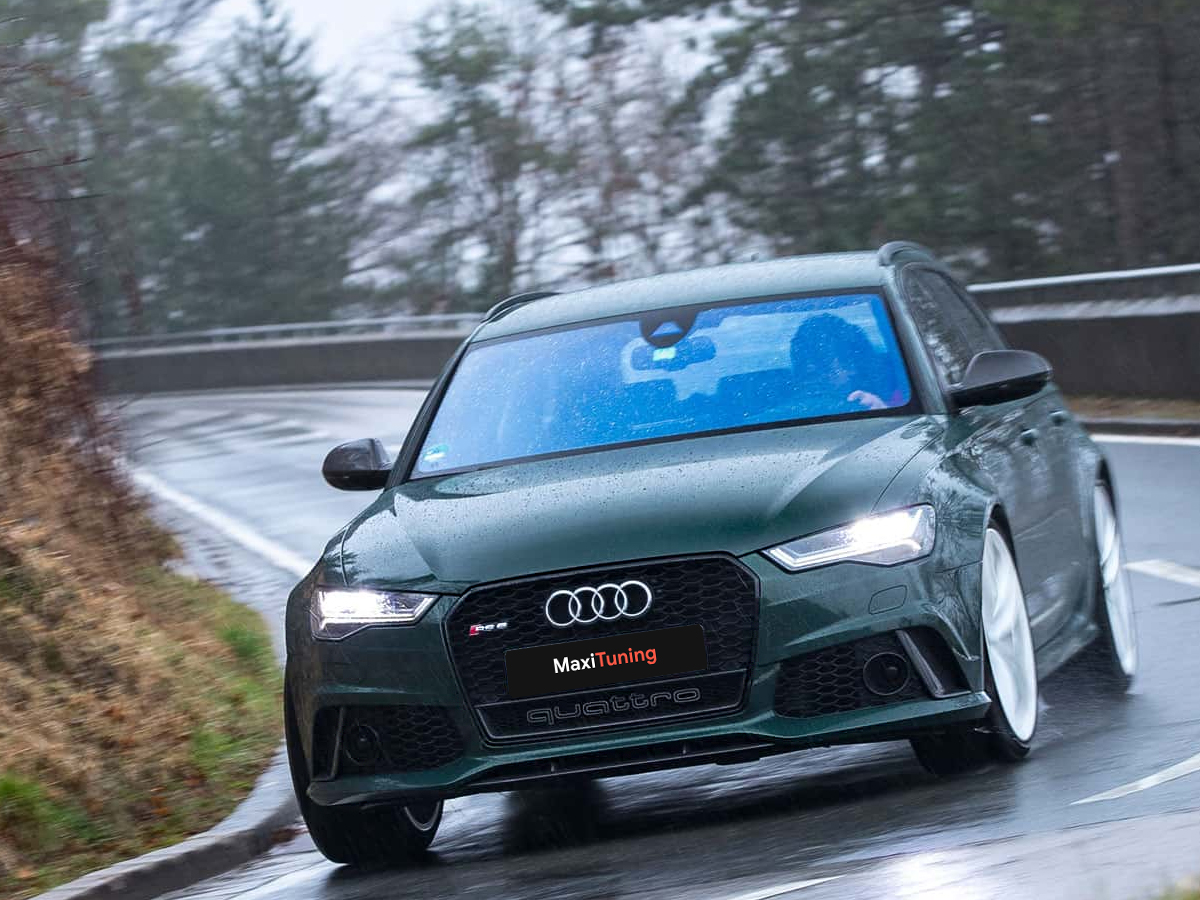 Audi A6 LIFT C7 2015-2018 Complete Front Bumper RS6 Black Quattro Style